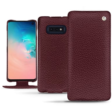 Housse cuir Samsung Galaxy S10E -  - Violet - Cuir grainé