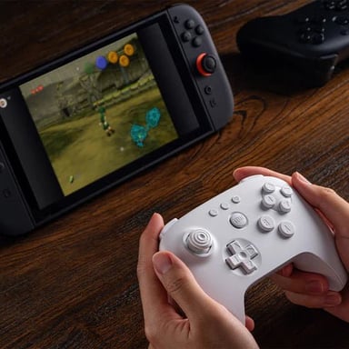 Mando 8BitDo 64 Bluetooth edición blanca - Compatible con Analogue 3D, Switch 1 y 2, PC, Móvil (Copia)
