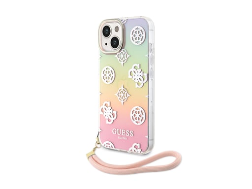 Cover per iPhone 15 TPU Peony con cordino