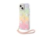 Cover per iPhone 15 TPU Peony con cordino