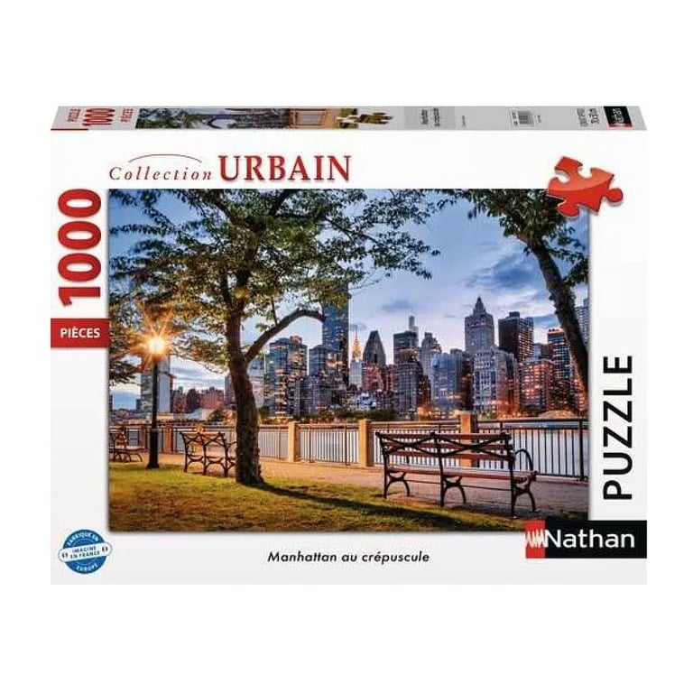 Puzzle 1000 pièces : Manhattan au crepuscule Ravensburger Nathan - vue 2