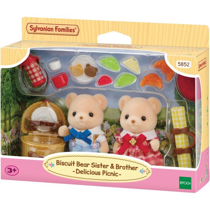 5852 Set Pique nique Sylvanian Families Biscuit Bear frère et sœur - vue 2