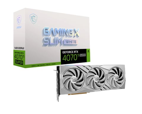 MSI GeForce RTX 4070 Ti SUPER 16G GAMING X SLIM WHITE NVIDIA 16 Go GDDR6X