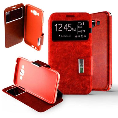 Etui Folio Rouge compatible Samsung Galaxy E7