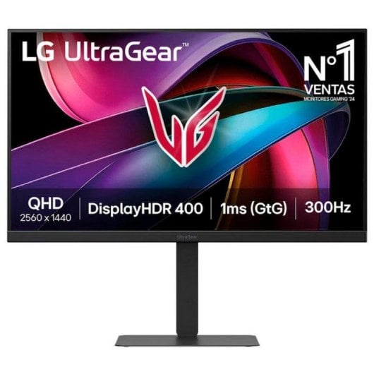 Monitor LG UltraGear 27G640A B 27 QHD 300Hz IPS FreeSync Premium HDR400 1ms - vue 2
