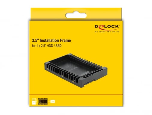 DeLOCK 3,5? Telaio di installazione per unità SATA slimline da 2,5'', nero