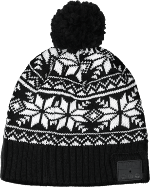 Cuffia Bluetooth Berretto Fairisle con pompon