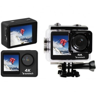 Action Camera Sunstech Adventure 4K 16MP Impermeabile 30m WiFi Grandangolo 170° con Schermo LCD 2'' e Accessori Completi
