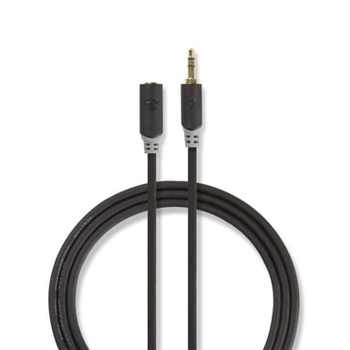 Nedis CABW22050AT20 câble audio 2 m 3,5mm Anthracite - Neuf