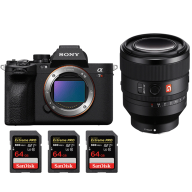 Appareil photo hybride Sony A7R V + FE 50mm f/1.2 GM + 3 SanDisk 64GB Extreme PRO UHS-II + Ebook ''20 astuces pour des images qui claquent''