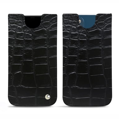 Pochette cuir Apple iPhone 14 - Pochette - Noir - Cuirs spéciaux