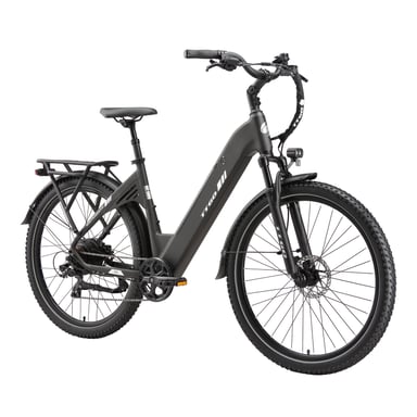 Vélo électrique urbain TTGO C5, batterie amovible 648 Wh, pneus CST 27,5'' - Gris