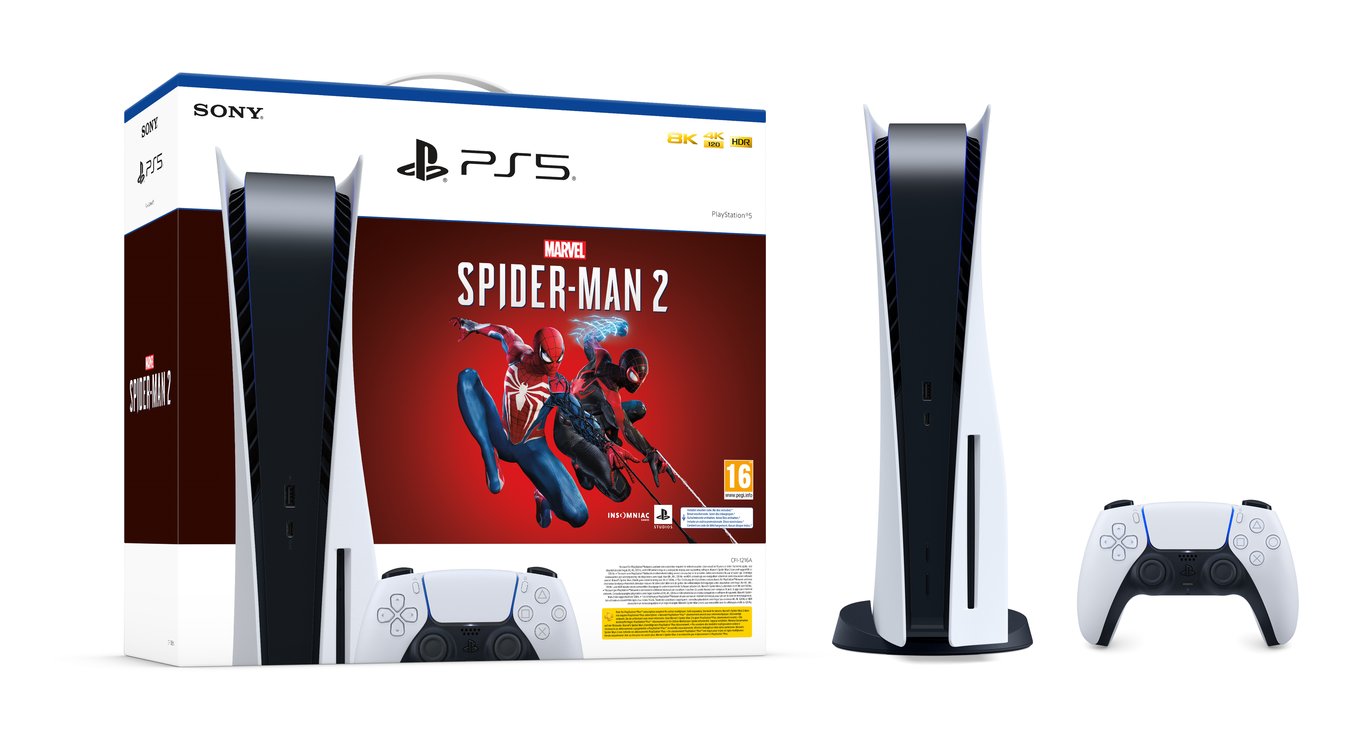 Pack Console Ps5 Standard + Marvel' Spider man 2 Sony