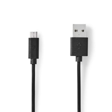Nedis CCGL60500BK20 câble USB USB 2.0 2 m USB A Micro-USB B Noir - Neuf