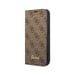 Guess Funda Folio para iPhone 14 Plus Estampado 4G con Soporte Integrado Marrón