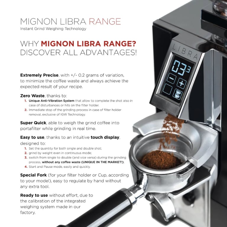 Moulin à café expresso Eureka Mignon Libra 65 All Purpose – chrome - vue 3