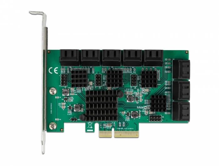 Carte Contrôleur PCI Express DeLock 16 Ports SATA 6 Gbps – Interne - vue 3