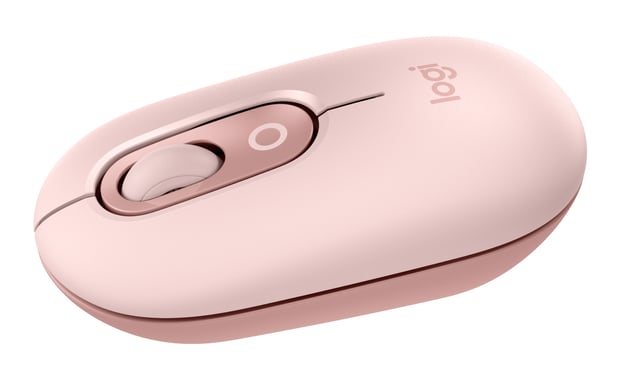 Logitech POP Mouse, ratón inalámbrico Bluetooth compacto y portátil con botones programables y clics discretos, tecnología Easy-Switch para alternar h