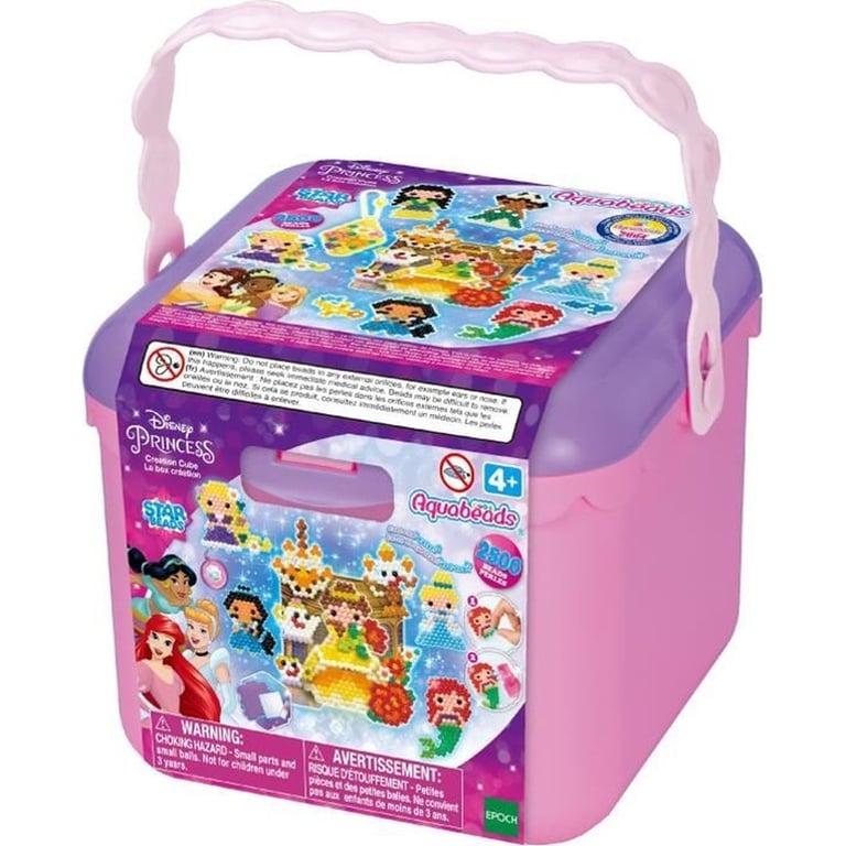 Boîte de création Aquabeads Princesses Disney avec base de création, pulvérisateur et perles multicolores - Neuf