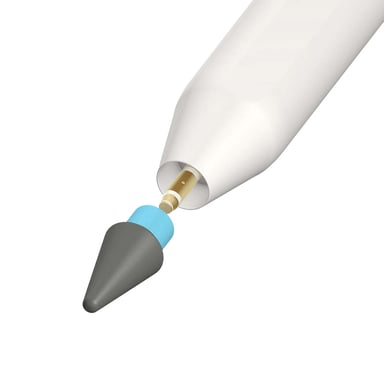 Paperlike Conjunto de 4 Puntas Reforzadas para Apple Pencil con Efecto Papel Gris antracita