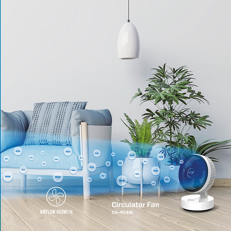 Ventilateur Circulateur Clean Air Optima CA-404W – Ioniseur, Design Aérodynamique - vue 2