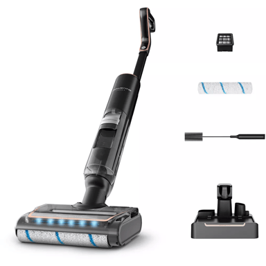 Aspiradora Escoba Rowenta X-Clean 7 GZ5736E0 Sin Bolsa Negro - Seco&Húmedo, Batería Recargable, Tecnología de Filtrado de Agua