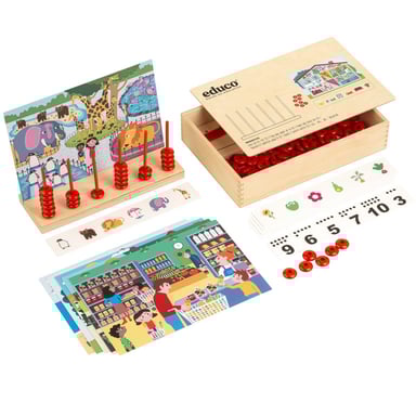 Jeu Montessori pour Apprendre à Compter jusqu'à 10 - Activité Mathématique Interactif