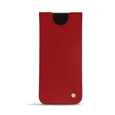 Pochette cuir Samsung Galaxy S21 -  - Rouge - Cuir lisse