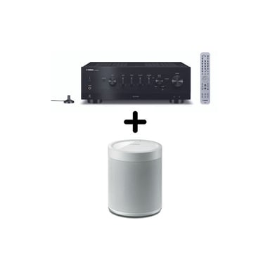 Amplificateur Hi Fi Yamaha R N800A Noir + une enceinte multiroom Yamaha MusicCast 20 WX 021 Blanc