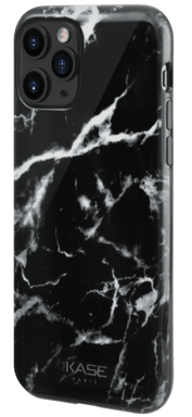 Funda efecto mármol para Apple iPhone 11 Pro, Negro Marquina