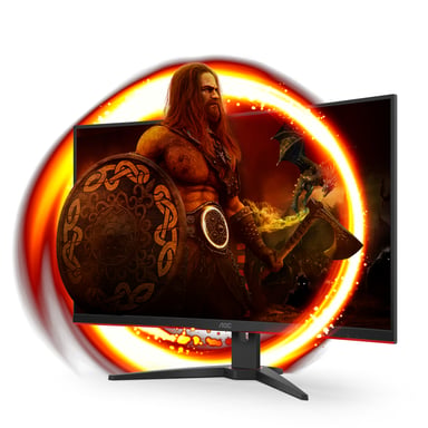 AOC G2 C32G2ZE/BK Pantalla plana para PC 80 cm (31,5'') 1920 x 1080 píxeles Full HD LED Negro, Rojo