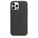 Coque en silicone avec MagSafe pour iPhone 12 Pro Max Noir