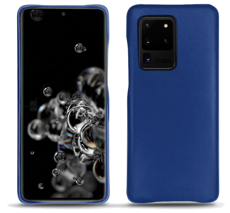 Coque cuir Samsung Galaxy S20 Ultra 5G - Coque arrièreBleu