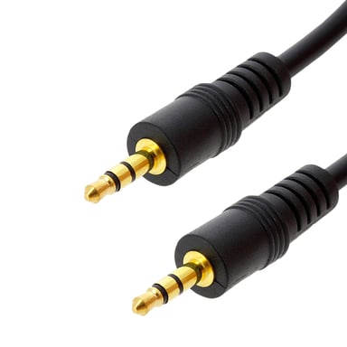 Cable de audio Jack 3,5 mm Auxiliar Sonido estéreo 5m LinQ - Negro