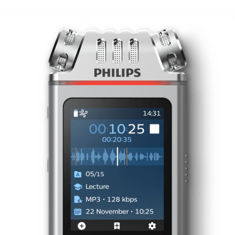 Philips Voice Tracer DVT411000 dictaphone Carte flash Chrome Neuf
