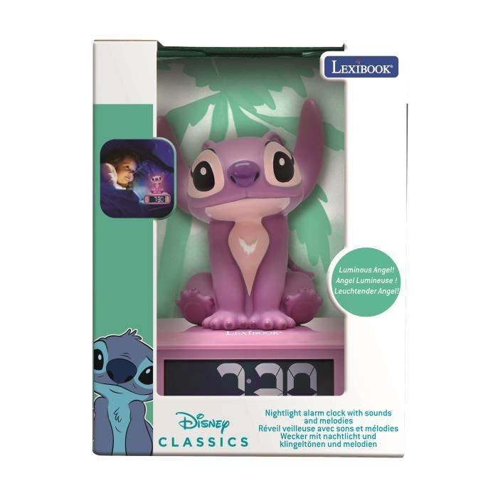 Réveil Avec Veilleuse Lumineuse Angel En 3d Lexibook - vue 3