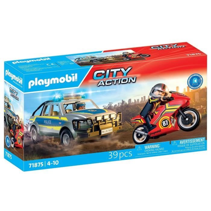 Playmobil 71875 Pick up de police moto & 2 personnages Les policiers - vue 8