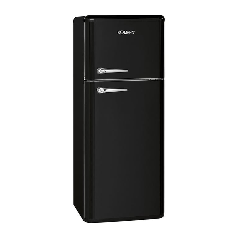 Bomann Réfrigérateur et congélateur 208L retro noir DTR 353.1