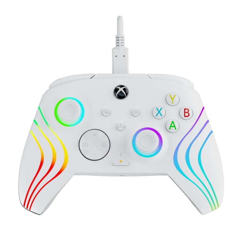 PDP Manette filaire Afterglow Wave: White Pour Xbox Series X