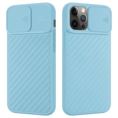 Coque pour Apple iPhone 12 / 12 PRO en Mat Turquoise Housse de protection Étui en silicone TPU flexible et avec protection pour appareil photo