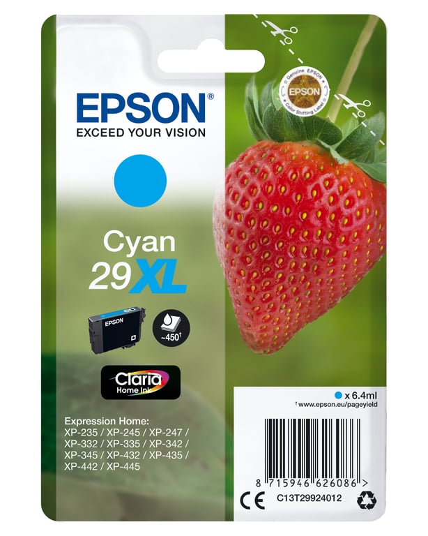 Cartouche d'encre originale Epson 29 Cyan pack de 10 Neuf