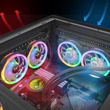 Thermaltake SWAFAN 14 RGB Boitier PC Ventilateur 14 cm Noir 3 pièce(s)