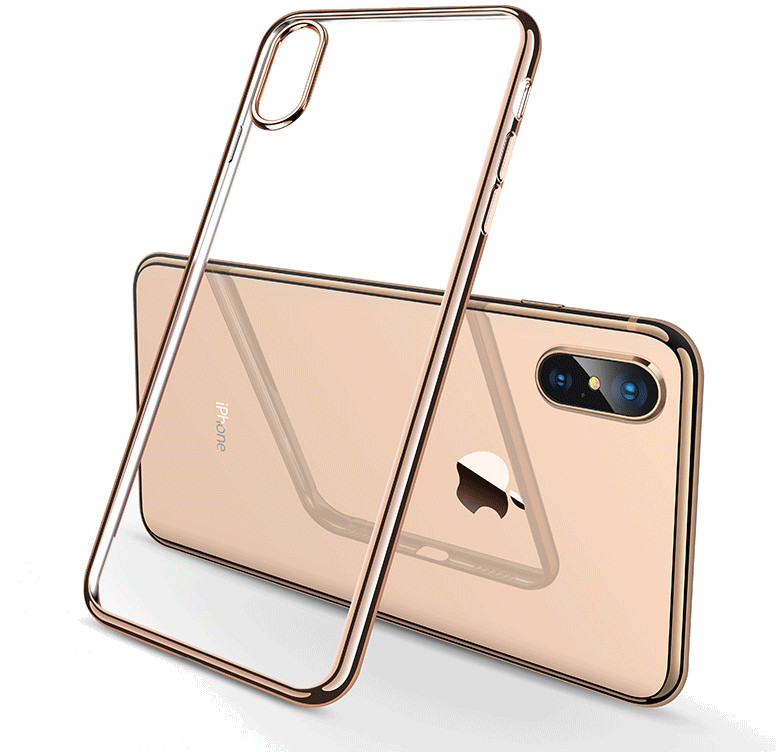 Pack Protection pour IPHONE Xr APPLE (Coque Chrome Silicone + Film Verre Trempe)