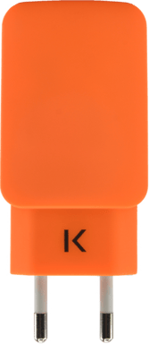 Cargador universal USB doble (UE) 3,1 A, naranja brillante