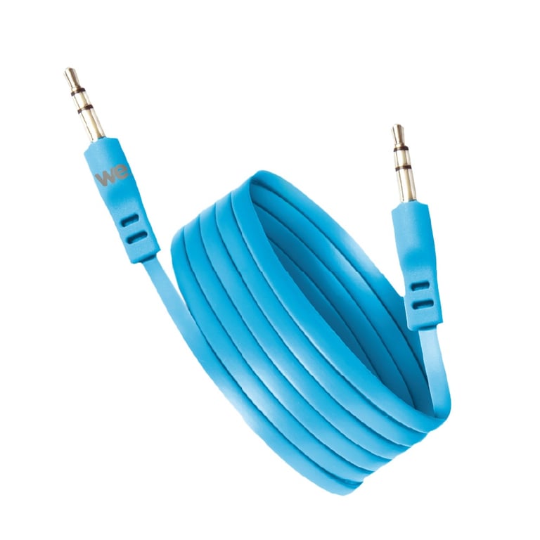 WE  C&acirc;ble Jack/Jack M/M plat 1.50m - bleu 3.5mm