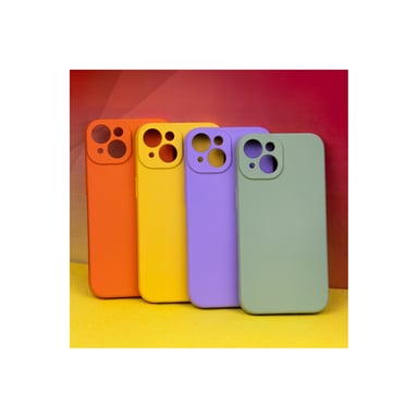 JAYM - Coque Silicone Jaune pour [ APPLE IPHONE 14 ] - 100% Silicone et Microfibre - Renforcée et Ultra Doux