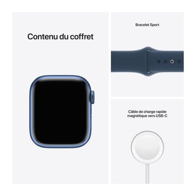 Watch Series 7 (GPS) 41 mm Caja de aluminio azul, correa deportiva azul abismal