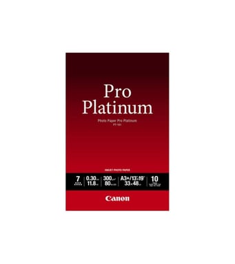Papel fotográfico profesional Platinum A3 Plus PT-101 de Canon - 10 hojas