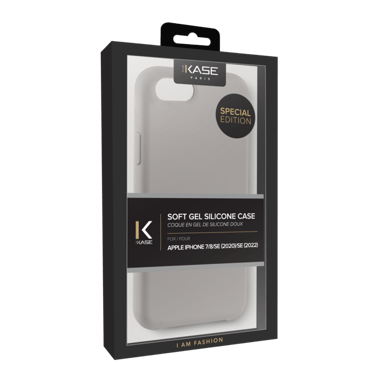 (Edizione speciale) Custodia morbida in silicone gel per Apple iPhone 7/8/SE 2020/SE 2022, grigio ghiaia