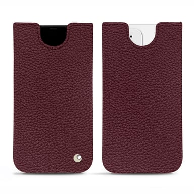 Pochette cuir Apple iPhone 12 mini -  - Violet - Cuir grainé